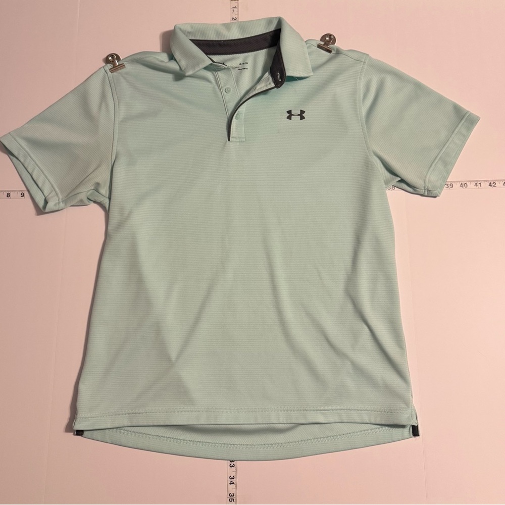 Under Armour Gray and Black HeatGear Polo